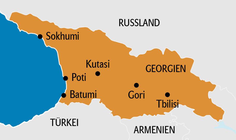 Georgien Karte, Georgien Landkarte