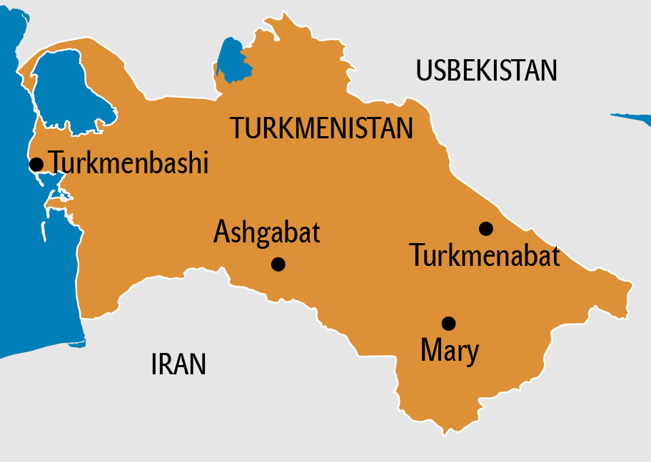 Turkmenistan Karte, Landkarte Turmenistan